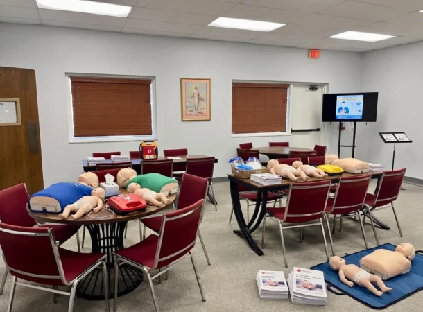 CPR Clearwater set up training room